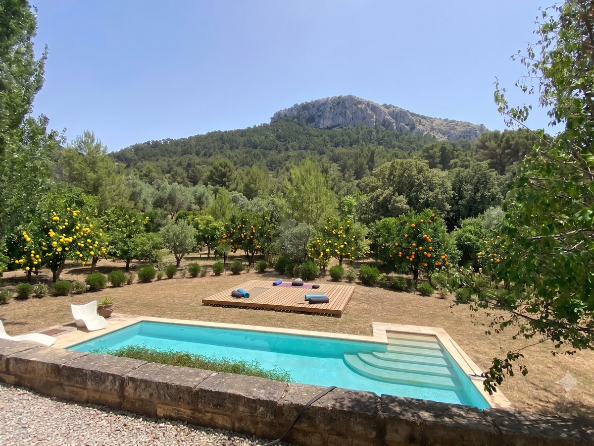 Pool facing the mountains