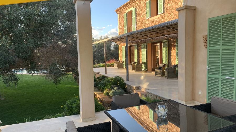 Terrace beside the house