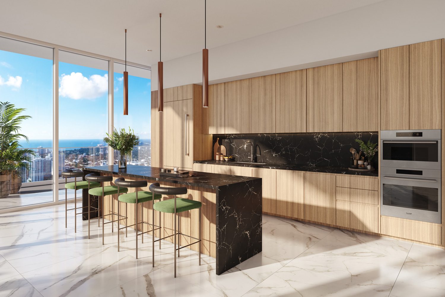 Kitchen with Italian cabinetry