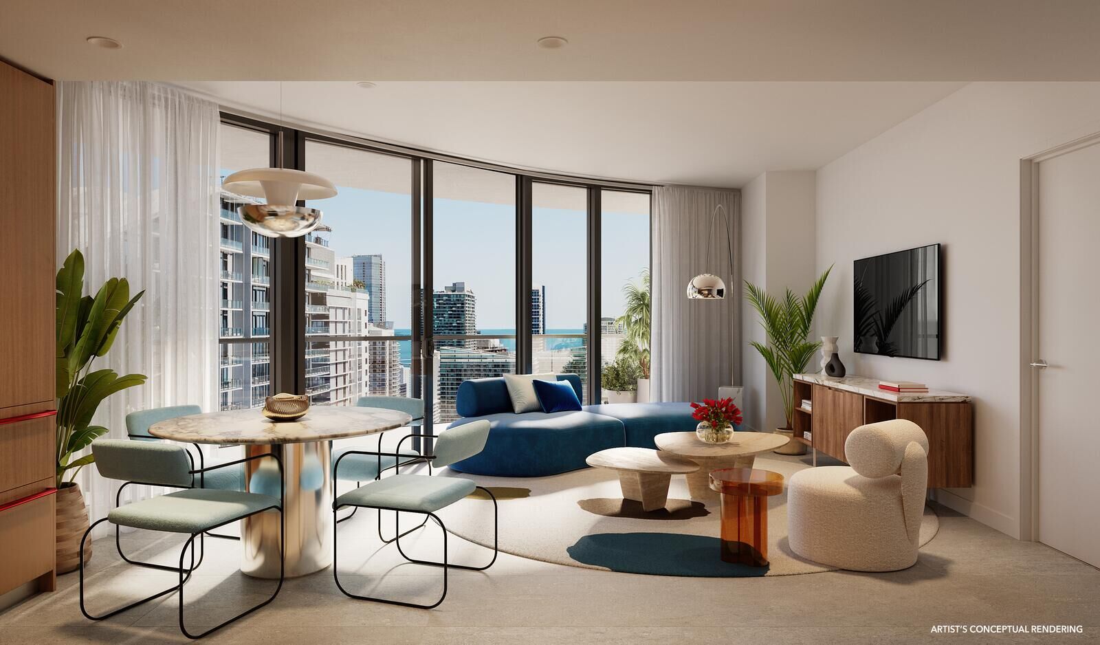 Living and dining room