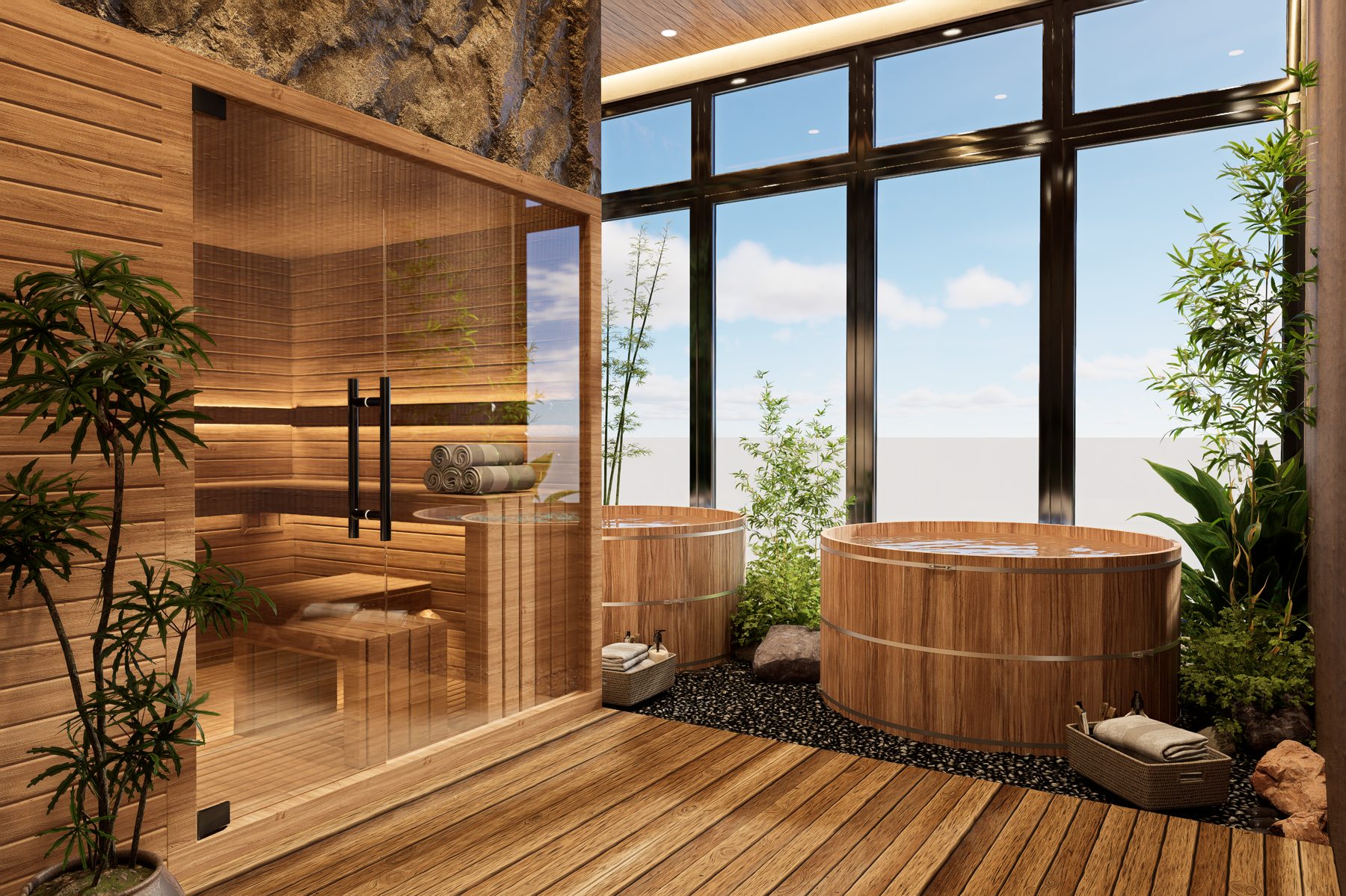 Sauna and wellness area