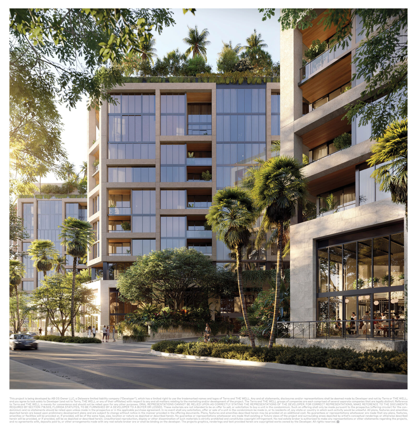 The building from Tigertail Avenue